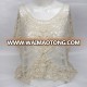 Golden Knit Fashion Women Crochet Floral Embroidery Lace Ladies Cloth with Tulle HXC3218#