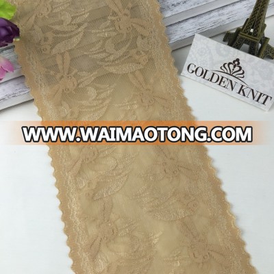 Golden Knit 10cm Width Factory Wholesale Nylon Elegant Lace for Sock LX112#