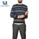 Men′s Long Sleeve Striped Cotton Tops